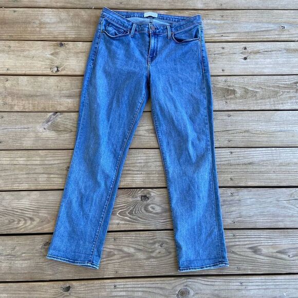 Parker Smith Medium Wash High Rise Cropped Jean 29 - Picture 1 of 4